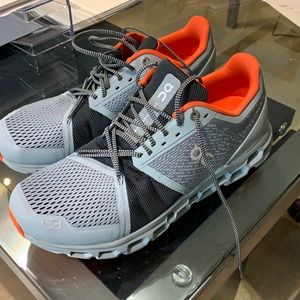 Pair of grey/blue on Running shoes
